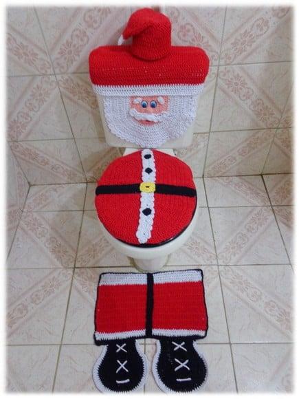 Jogo de Banheiro Papai Noel - 3 Peças
