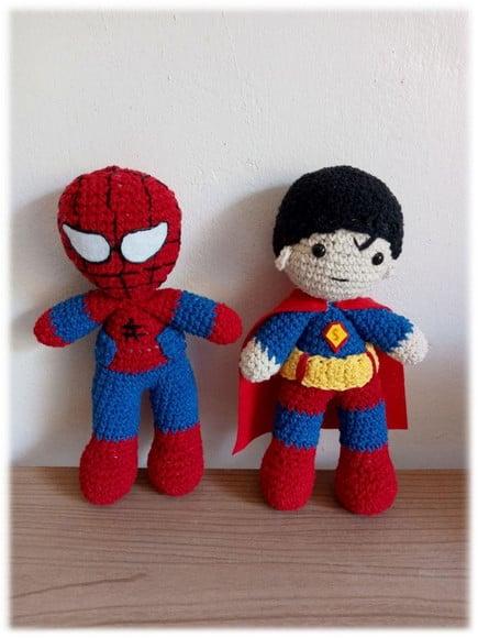Kit com 5 Super Heróis