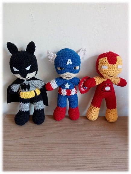 Kit com 5 Super Heróis