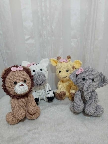 Kit Safari Baby Amigurumi 25cm