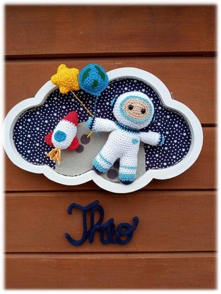 Porta Maternidade Nuvem - Astronauta