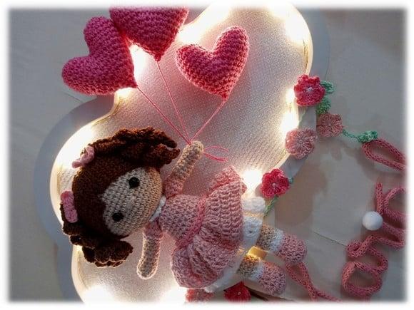 Porta Maternidade Nuvem - Boneca com Led