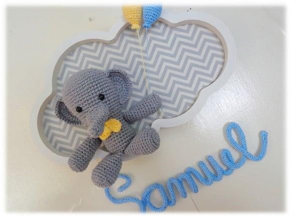 Porta Maternidade Nuvem - Elefante