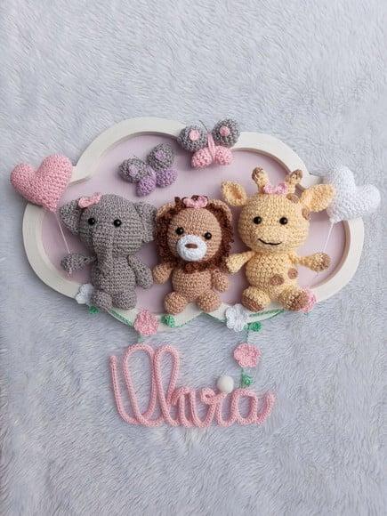 Porta Maternidade Nuvem - Safari Baby
