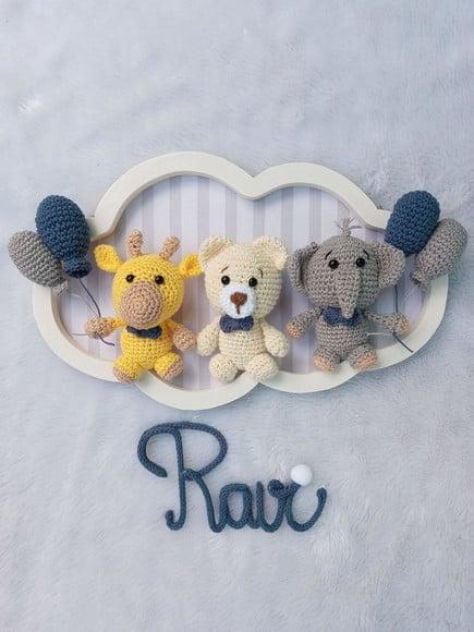 Porta Maternidade Nuvem - Safari Baby