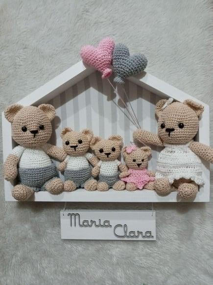 Porta Maternidade- Família Urso