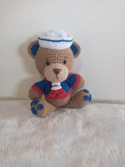 Urso Marinheiro Amigurumi
