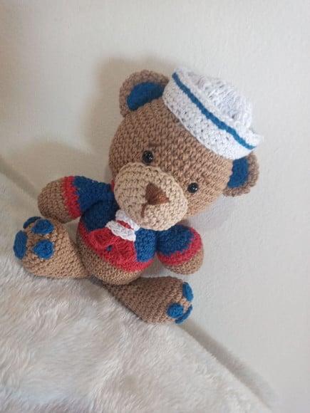 Urso Marinheiro Amigurumi
