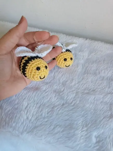 Chaveiro Coração em Crochê