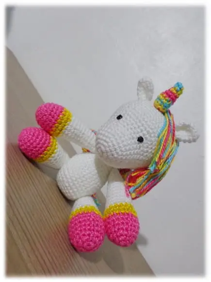 Chaveiro Unicónio Amigurumi