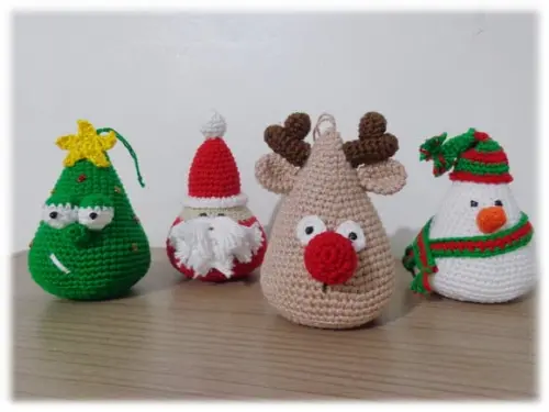 Enfeite de Natal (kit com 4 Unidades)