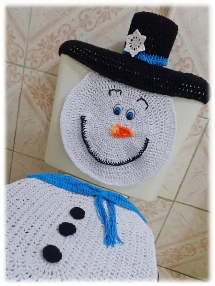 Jogo de Banheiro Boneco de Neve
