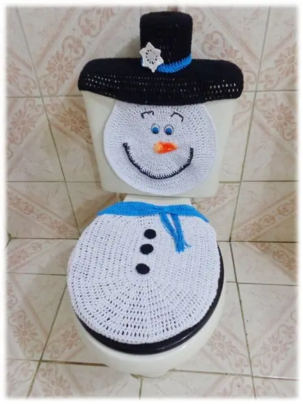 Jogo de Banheiro Boneco de Neve