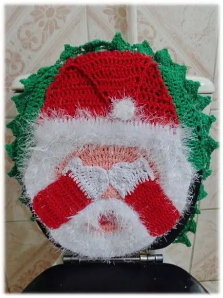 Jogo de banheiro Papai Noel - 5 peças