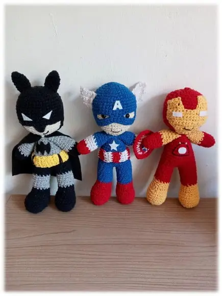 Kit com 5 Super Heróis