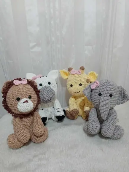 Kit Safari Baby Amigurumi 25cm