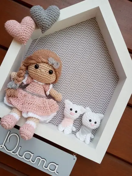 Porta Maternidade Casinha - Boneca + Gatinhos