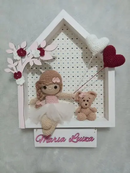Porta Maternidade Casinha - Jardim Encantado