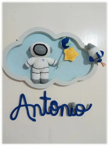 Porta Maternidade Nuvem - Astronauta