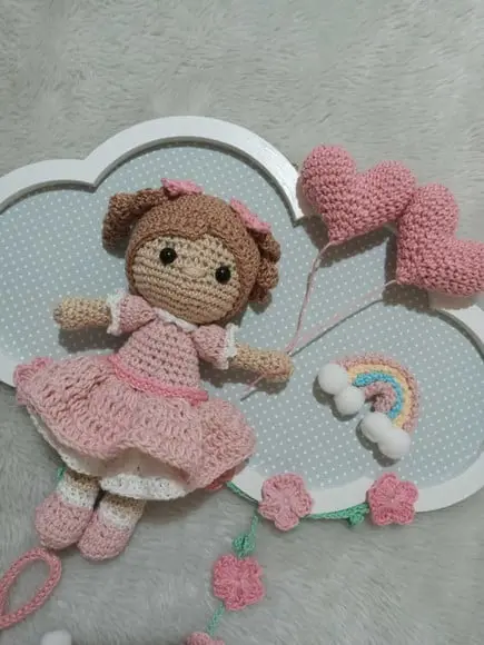 Porta Maternidade Nuvem - Boneca Arco Íris