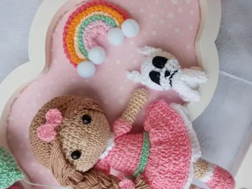 Porta Maternidade Nuvem - Boneca com Led