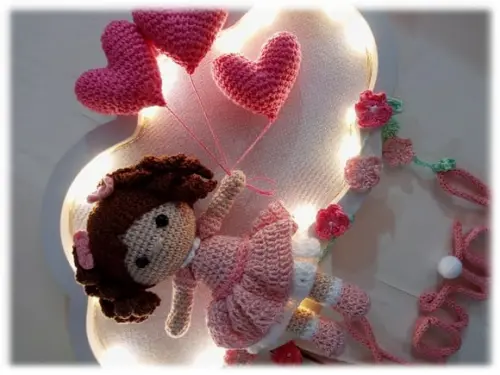 Porta Maternidade Nuvem - Boneca com Led