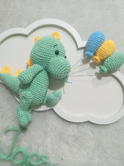 Porta Maternidade Nuvem - Dino