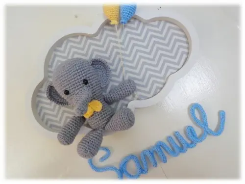 Porta Maternidade Nuvem - Elefante