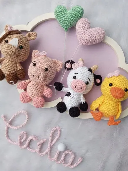Porta Maternidade Nuvem - Fazendinha