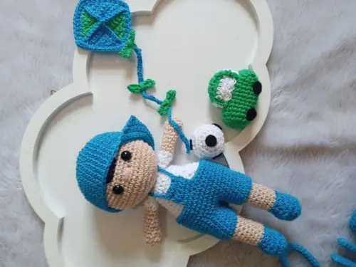 Porta Maternidade Nuvem - Menino Brinquedos