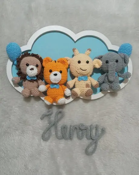 Porta Maternidade Nuvem - Safari Baby