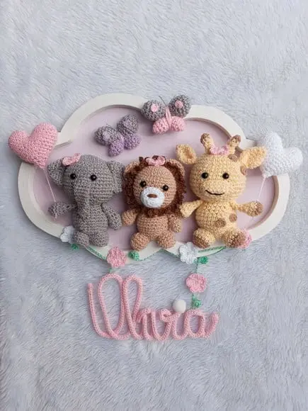 Porta Maternidade Nuvem - Safari Baby