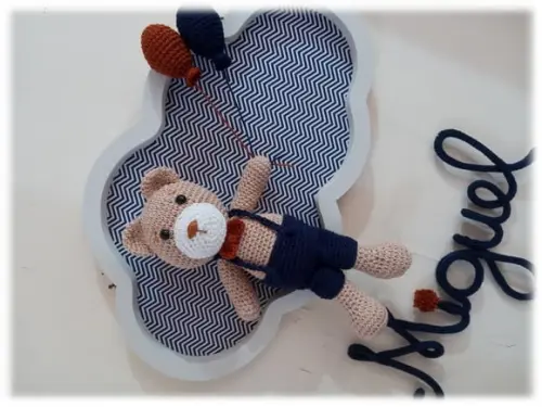 Porta Maternidade Nuvem - Urso