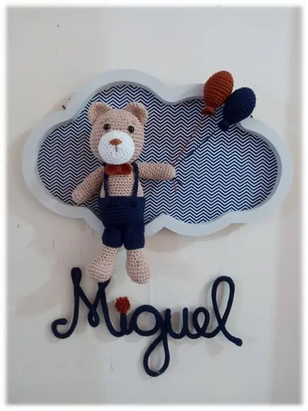 Porta Maternidade Nuvem - Urso