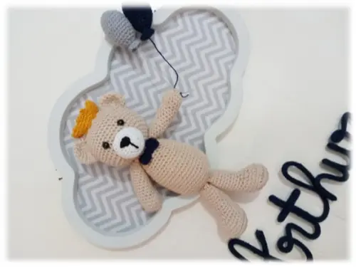 Porta Maternidade Nuvem - Urso Rei