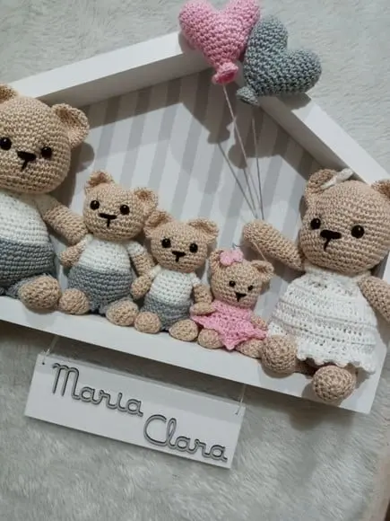 Porta Maternidade- Família Urso