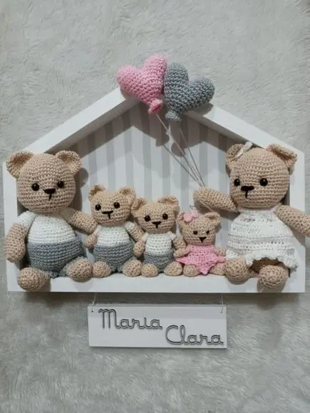 Porta Maternidade- Família Urso