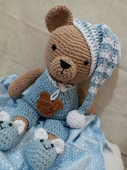 Ursinho Amigurumi Pijama