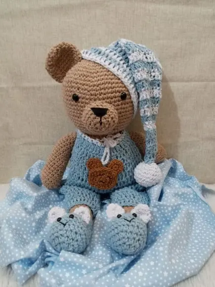 Ursinho Amigurumi Pijama