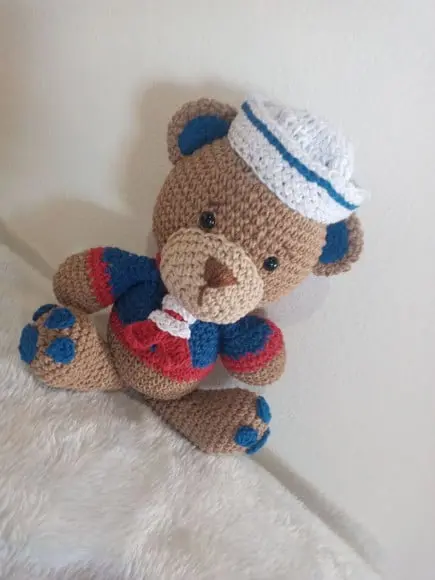 Urso Marinheiro Amigurumi