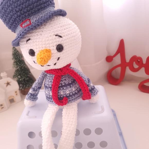 Boneco de Neve Amigurumi