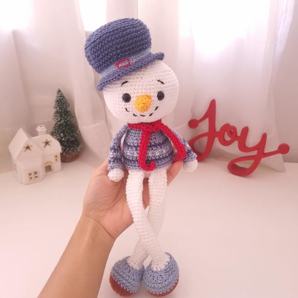 Boneco de Neve Amigurumi