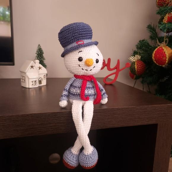 Boneco de Neve Amigurumi