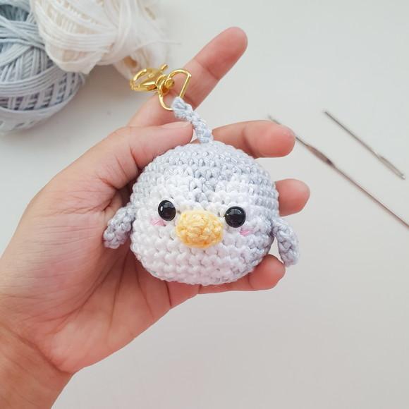 Chaveiro Amigurumi Penguim