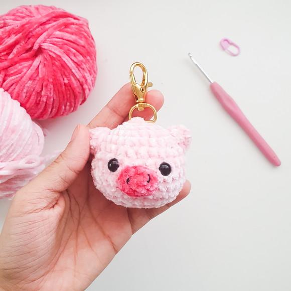 Chaveiro Amigurumi Porquinho
