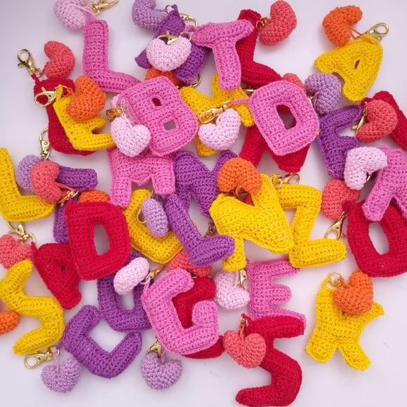 Chaveiro Amigurumi Letra