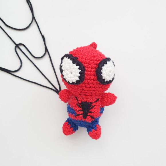 Chaveiro Amigurumi Homem Aranha