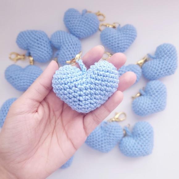 Chaveiro Coração Amigurumi