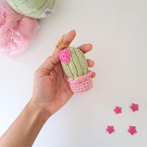 Chaveiro Cactus Amigurumi