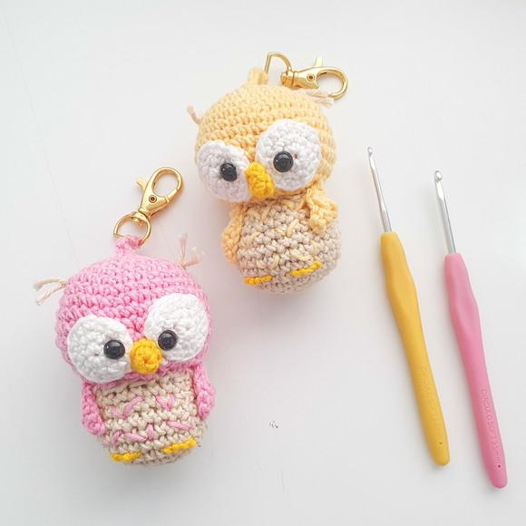 Chaveiro Coruja Amigurumi